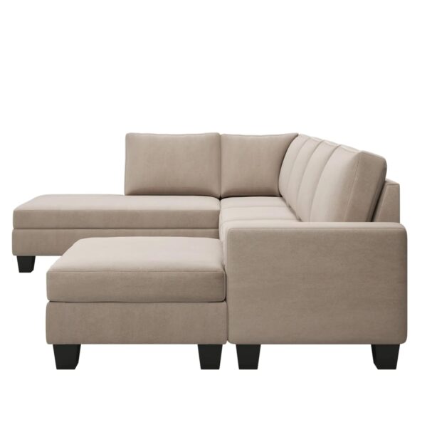 Homeify Atlantic Fabric 5- to 6-Person Sofa L Shape Sofa Set for Living Room - Image 7