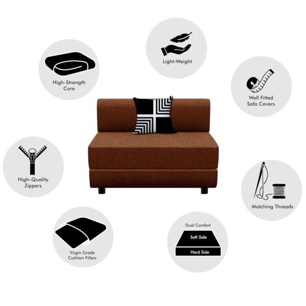 Indiana Sofa Cum Bed Leg Sofa-Bed - Image 2
