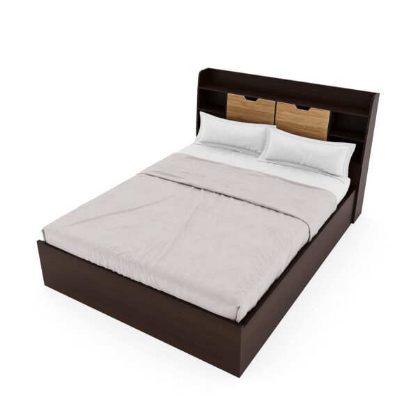 Nilkamal Riva Engineered Wood Bed with Headboard & Box Storage - Image 2