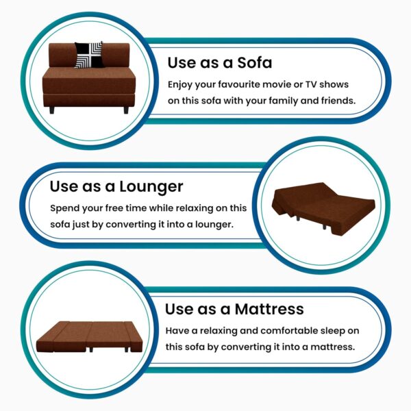 Indiana Sofa Cum Bed Leg Sofa-Bed - Image 3