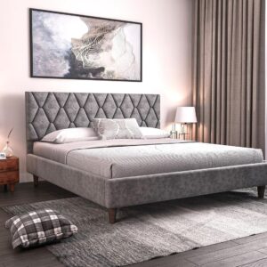 SABTA Craft Modern Upholstered Queen Size Bed for Bedroom